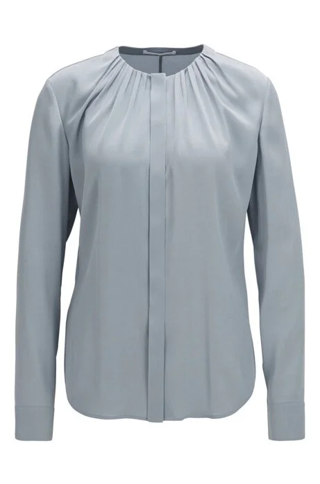 Hugo Boss Banora Blouse in Light Blue