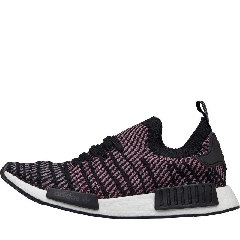 Adidas NMD_R1 STLT Primeknit Sneakers in Core Black : Grey : Grey.jpg