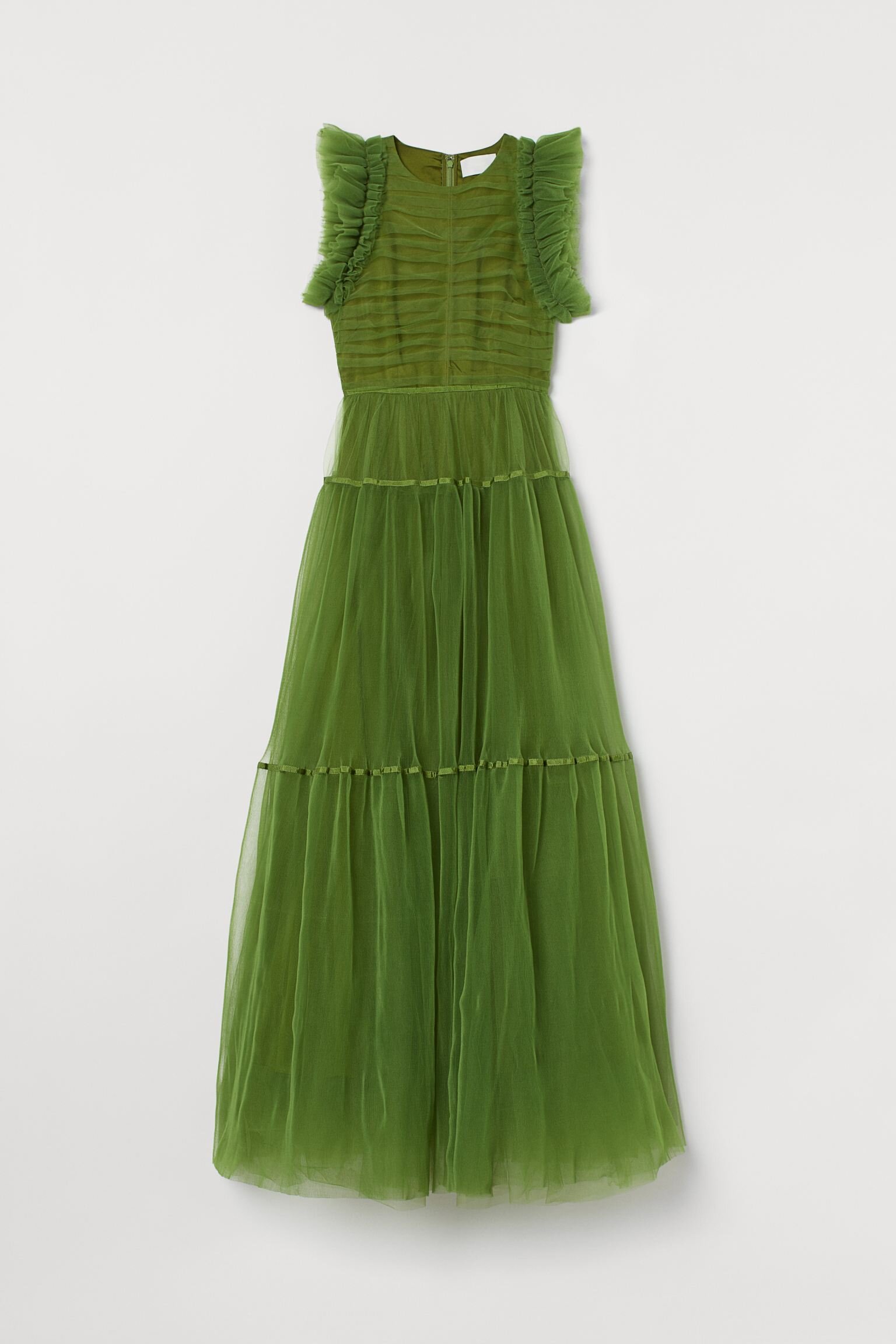 H&M Conscious Collection Tulle Dress in Green — UFO No More