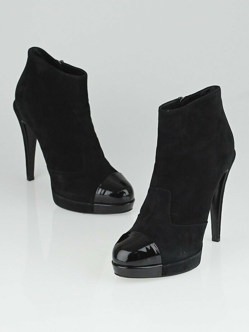 Chanel Cap-Toe Ankle Boots in Black Suede.jpg