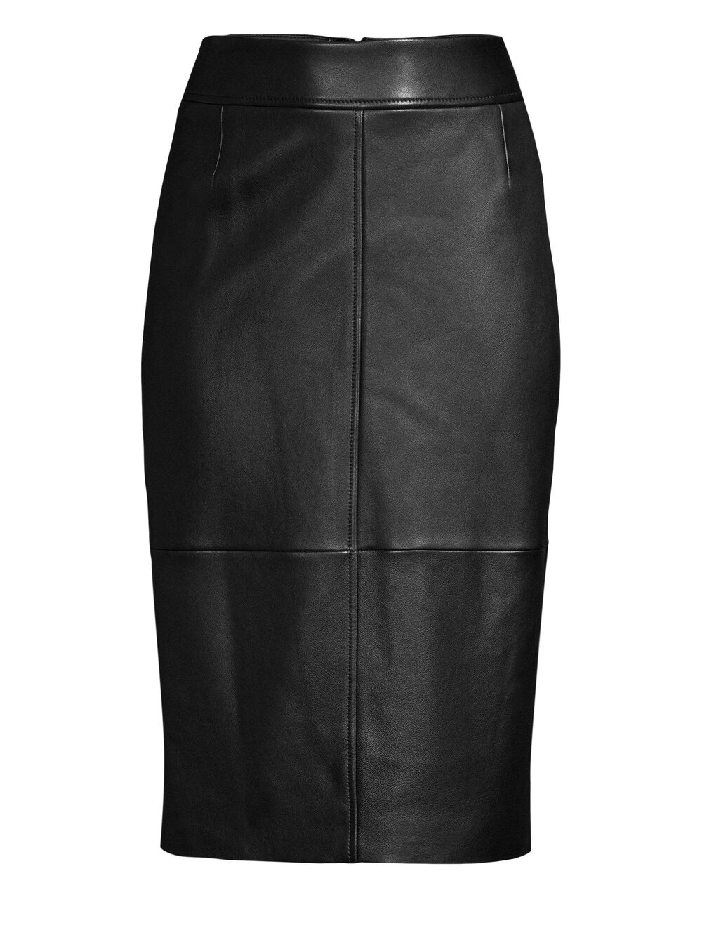 Hugo Boss Selrita Pencil Skirt in Black Lambskin-Leather — UFO No More
