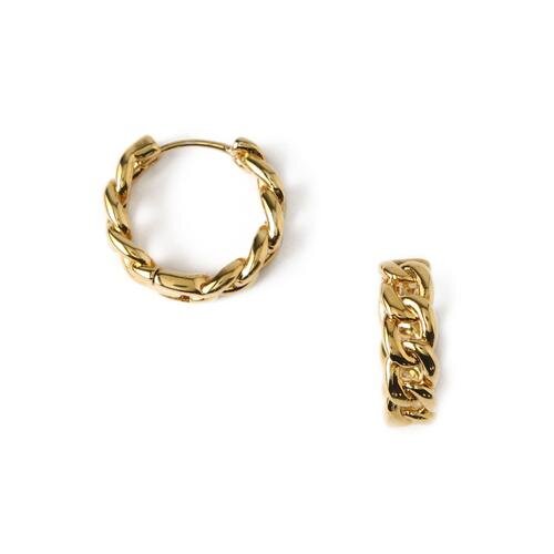 Orelia London Chain Huggie Hoop Earrings in Gold — UFO No More