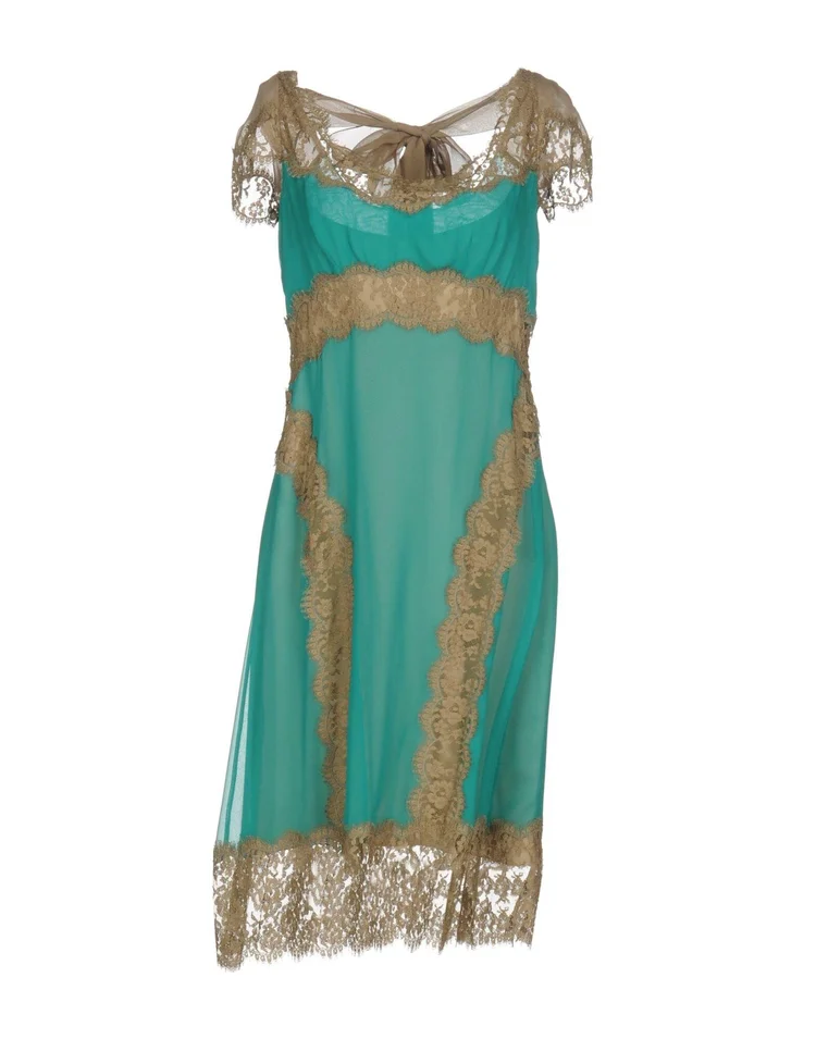Alberta Ferretti Silk Lace Maxi Dress in Mint Green UFO No More Alberta Ferretti Silk Lace Maxi Dress in Mint Green UFO No More