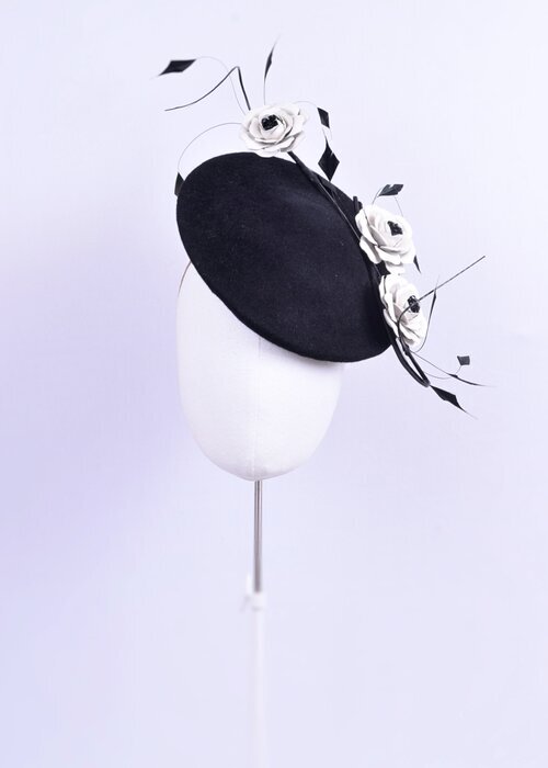 Justine Bradley-Hill Martha Beret in Black:White.jpg