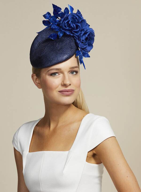 Juliette Botterill Floral Leaf Teardrop Hat in Blue — UFO No  display picture 2
