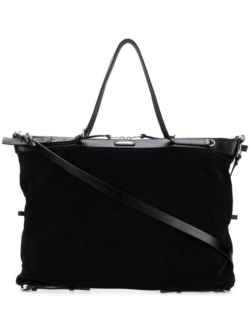 Saint Laurent ID Tote in Black Suede.jpg