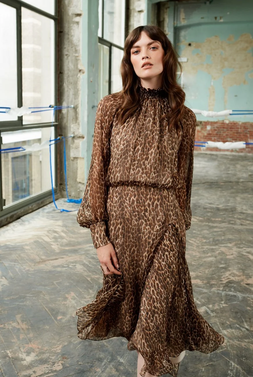 Natan Debora Midi Dress in Leopard Print