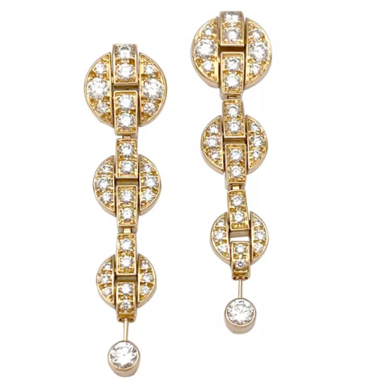 Cartier Himalia Pendant Earrings in Yellow Gold with Diamonds.png