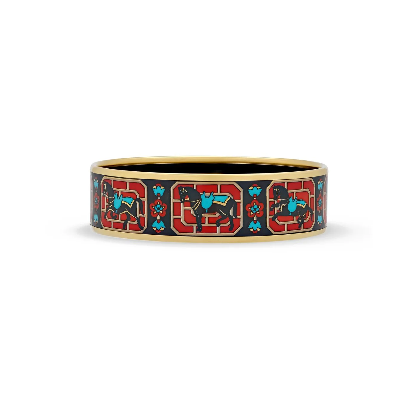 Hermes Enamel Horse Bangle