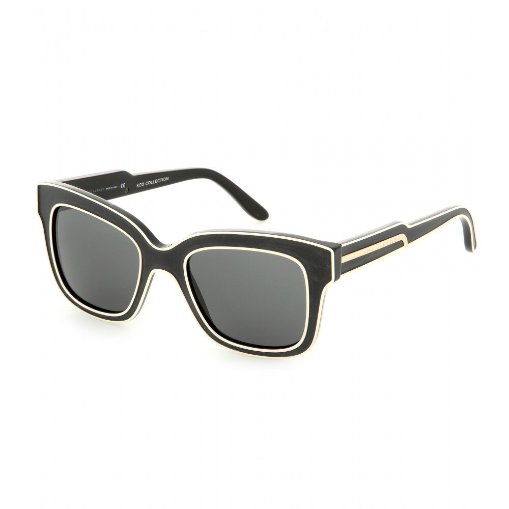 Stella McCartney Outlined Sunglasses in Black:White.jpg