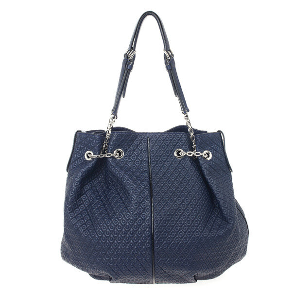 Tod’s Signature Leather Shoulder Bag in Blue.jpg