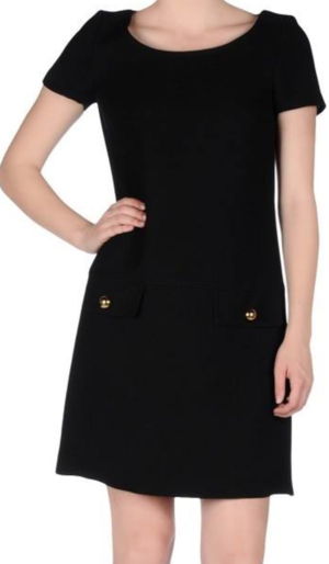 Prada Button Shift Dress in Black