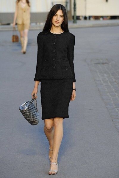 Chanel Knee Length Wool Skirt.jpg