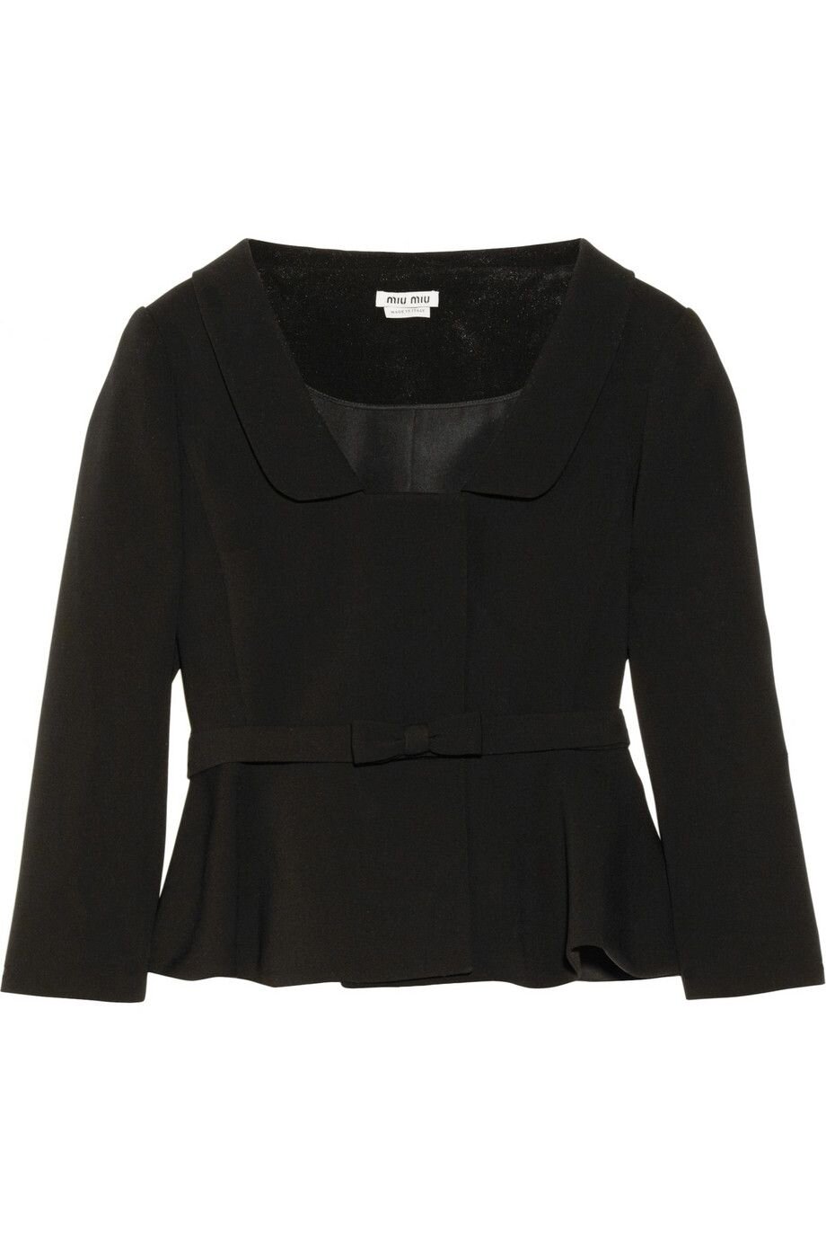 Miu Miu Crepe Peplum Jacket
