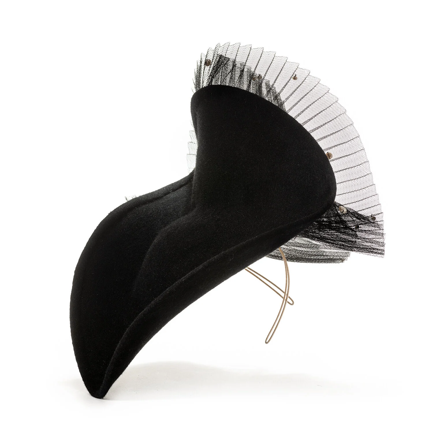 Jane Taylor Felt Shaped Slice with Pleated Crin