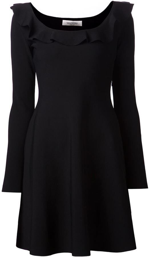 $1,883, Valentino Frill Trim Skater Dress.jpeg