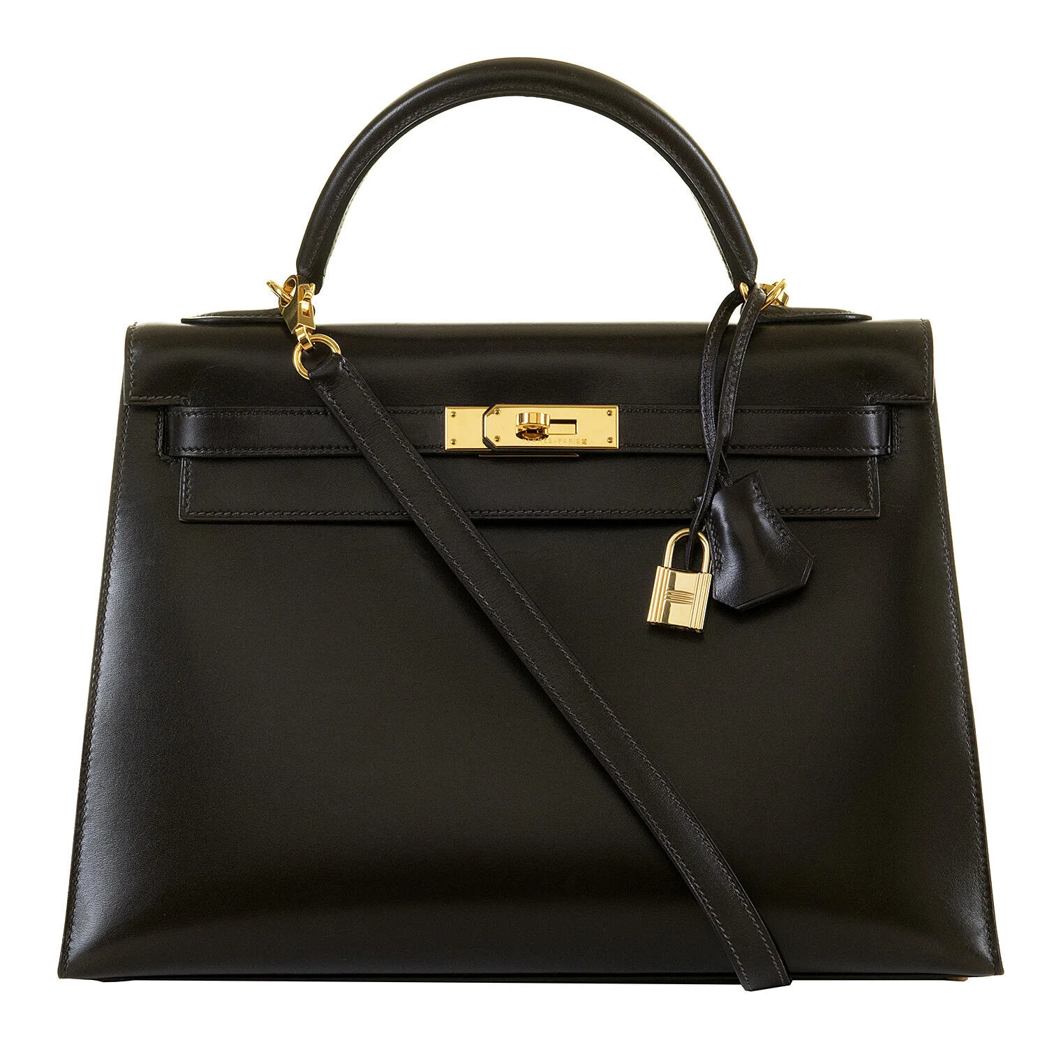 Hermes Kelly Bag in Dark Brown Leather 