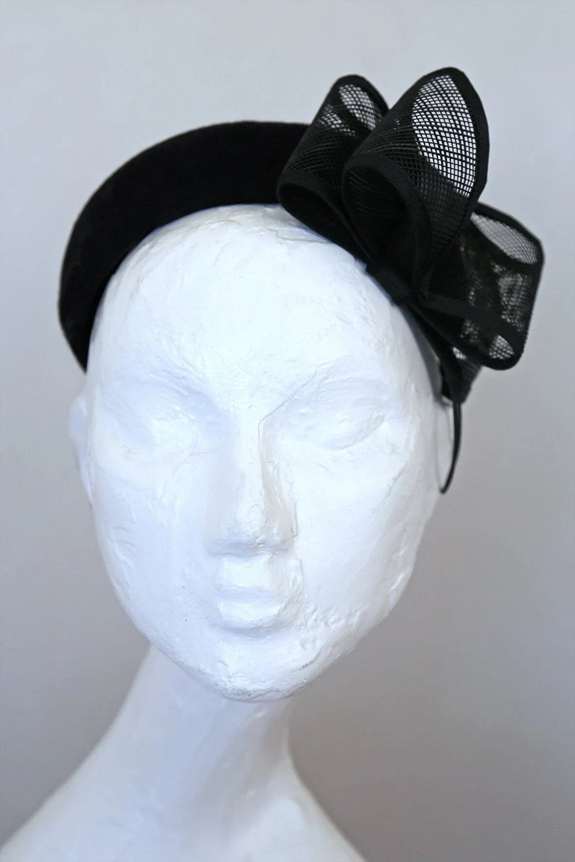 Sarah Cant Mesh Pillbox Hat