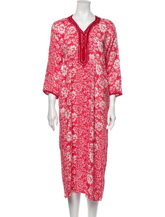 Muzungu Sisters Floral-Print Kaftan in Red.jpg