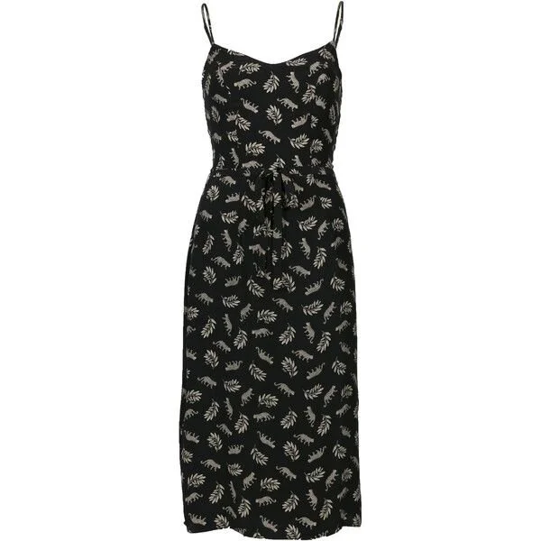 HVN Lily Printed Dress in Leopard