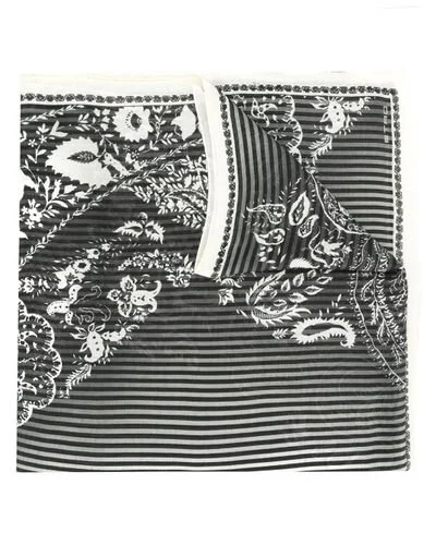 Etro Cashmere Striped Patterned Scarf