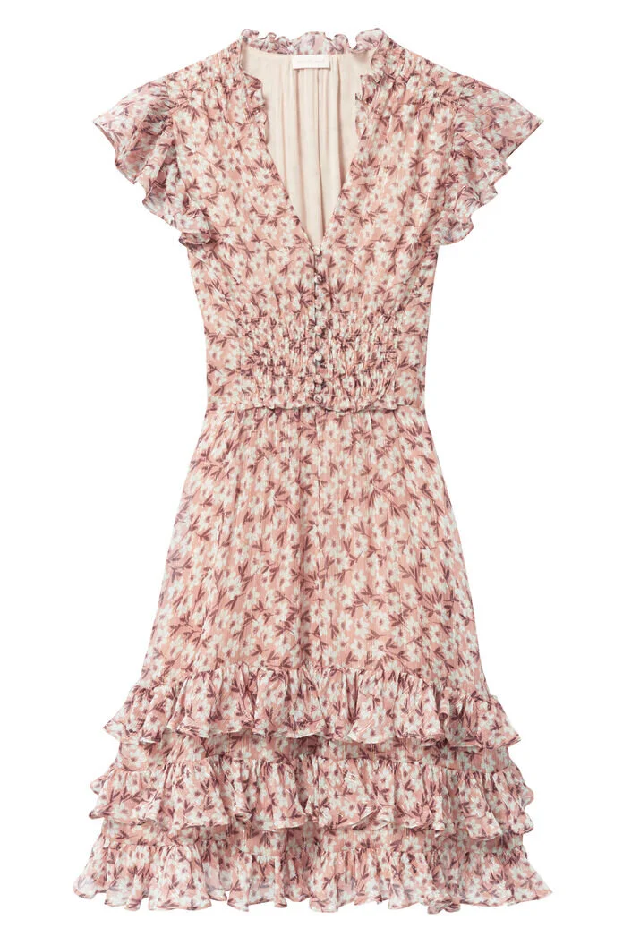 Rebecca Taylor Lucia Fleur Lurex Dress