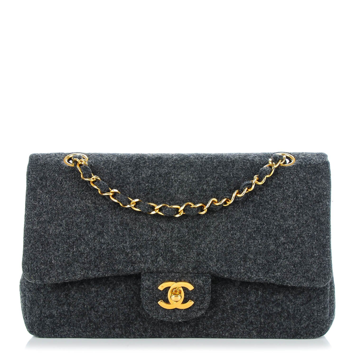 Chanel Classic Flap Bag in Grey Wool.jpg