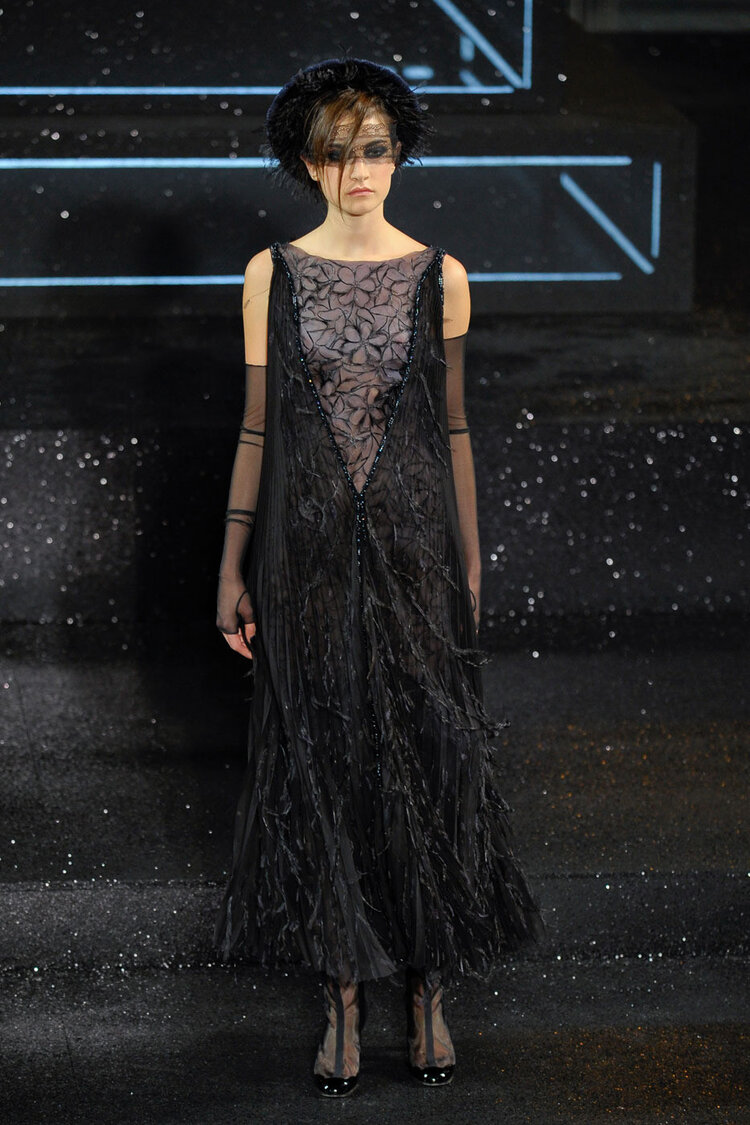 Chanel HC Feather-Trim Sequin-Embellished Dress — UFO No More