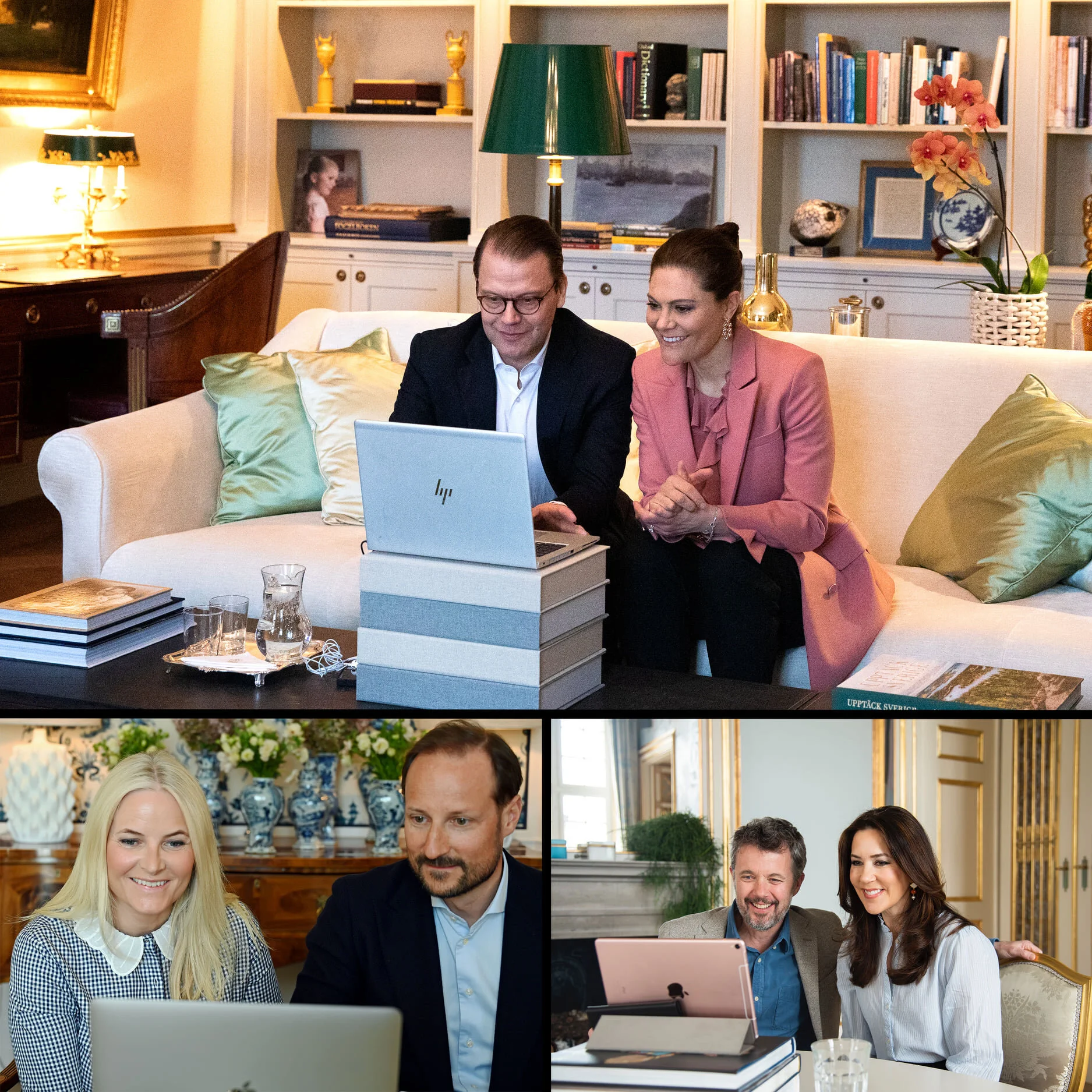 Scandinavian heirs catch up during digital meeting