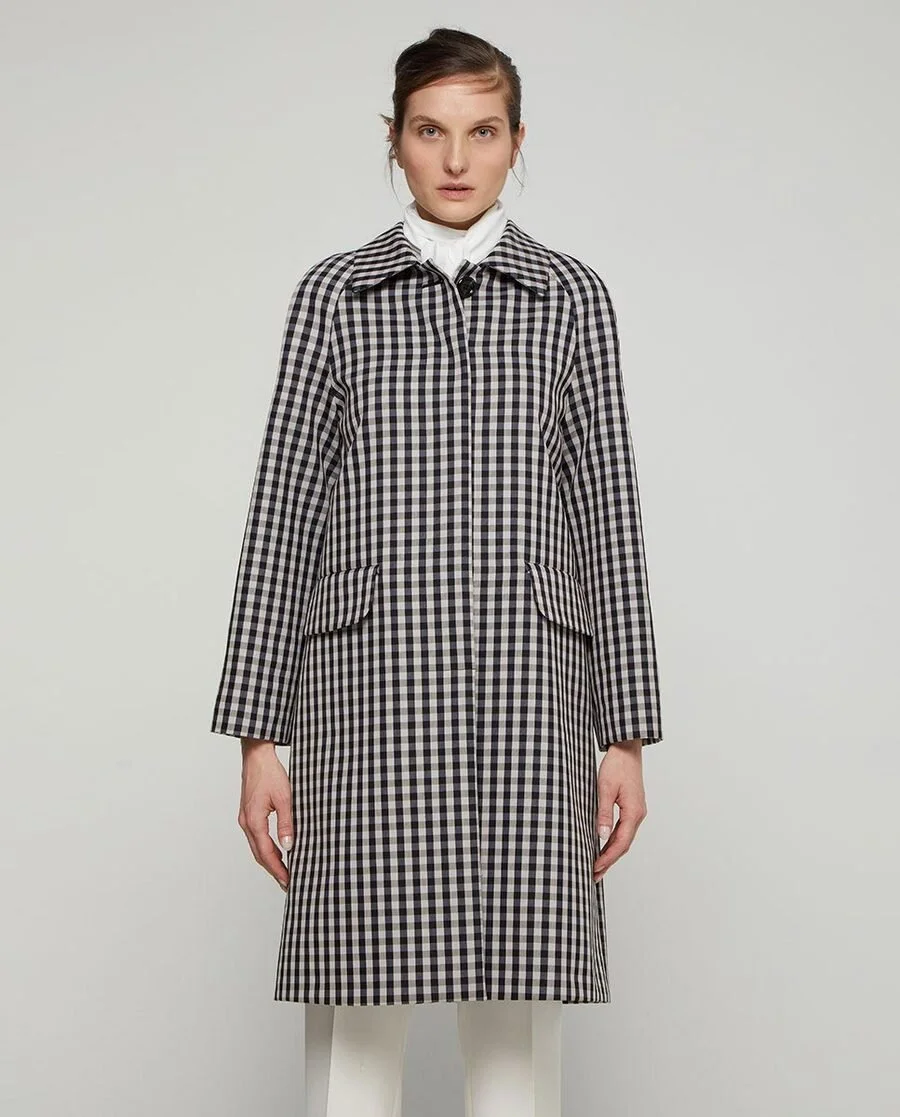 Mirto Waterproof Checked Trench Coat
