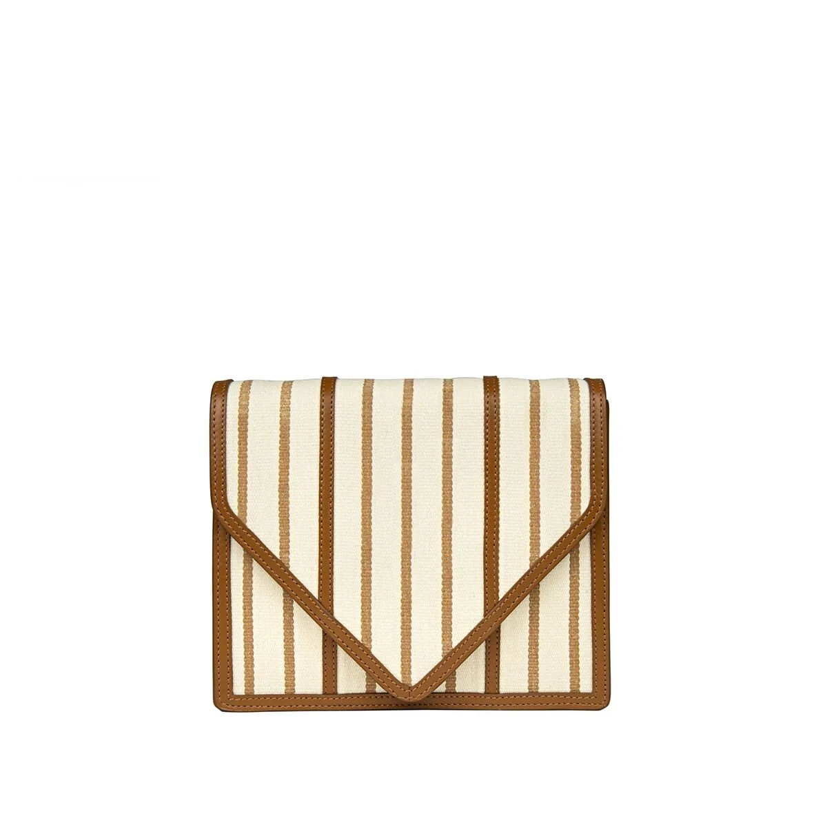 Marina Raphael Alexa Clutch in Striped Canvas