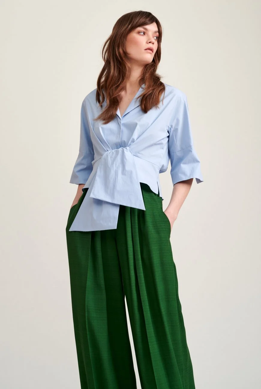 Natan Spring 2020 Wide Leg Trousers in Green