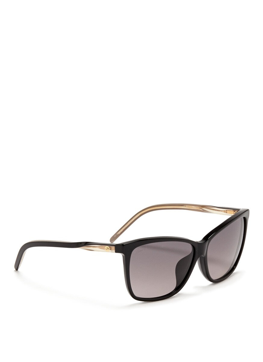 Gucci Twist Temple Acetate Sunglasses in Black.jpg