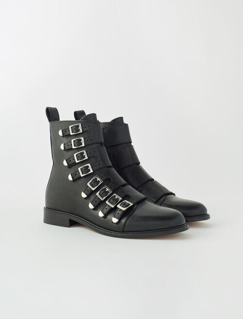 Maje 120 For Strap Boots in Black — UFO No More