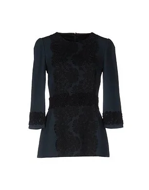Dolce & Gabbana Lace Crepe Tunic in Black