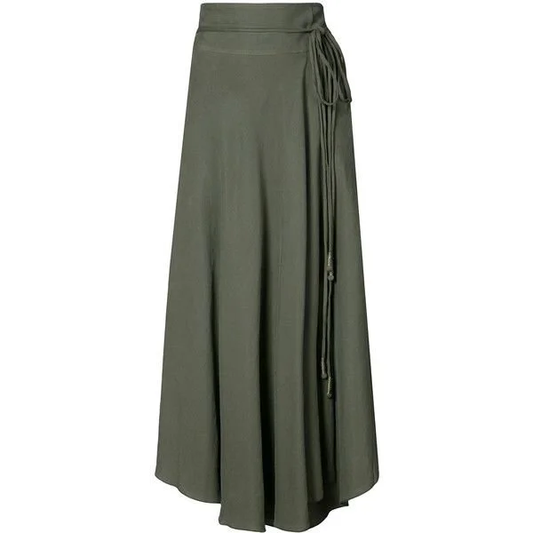 Apiece Apart Rosehip Tencel Wrap Skirt in Green