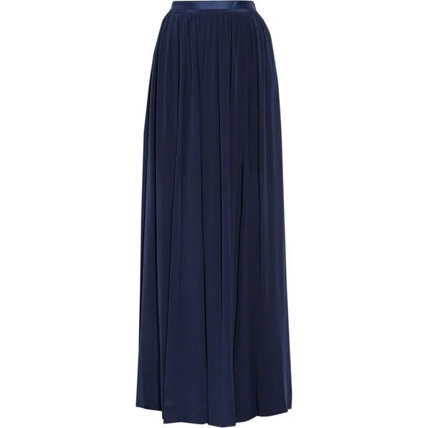 By Malene Birger Severa Pleated Maxi Skirt in Storm Blue