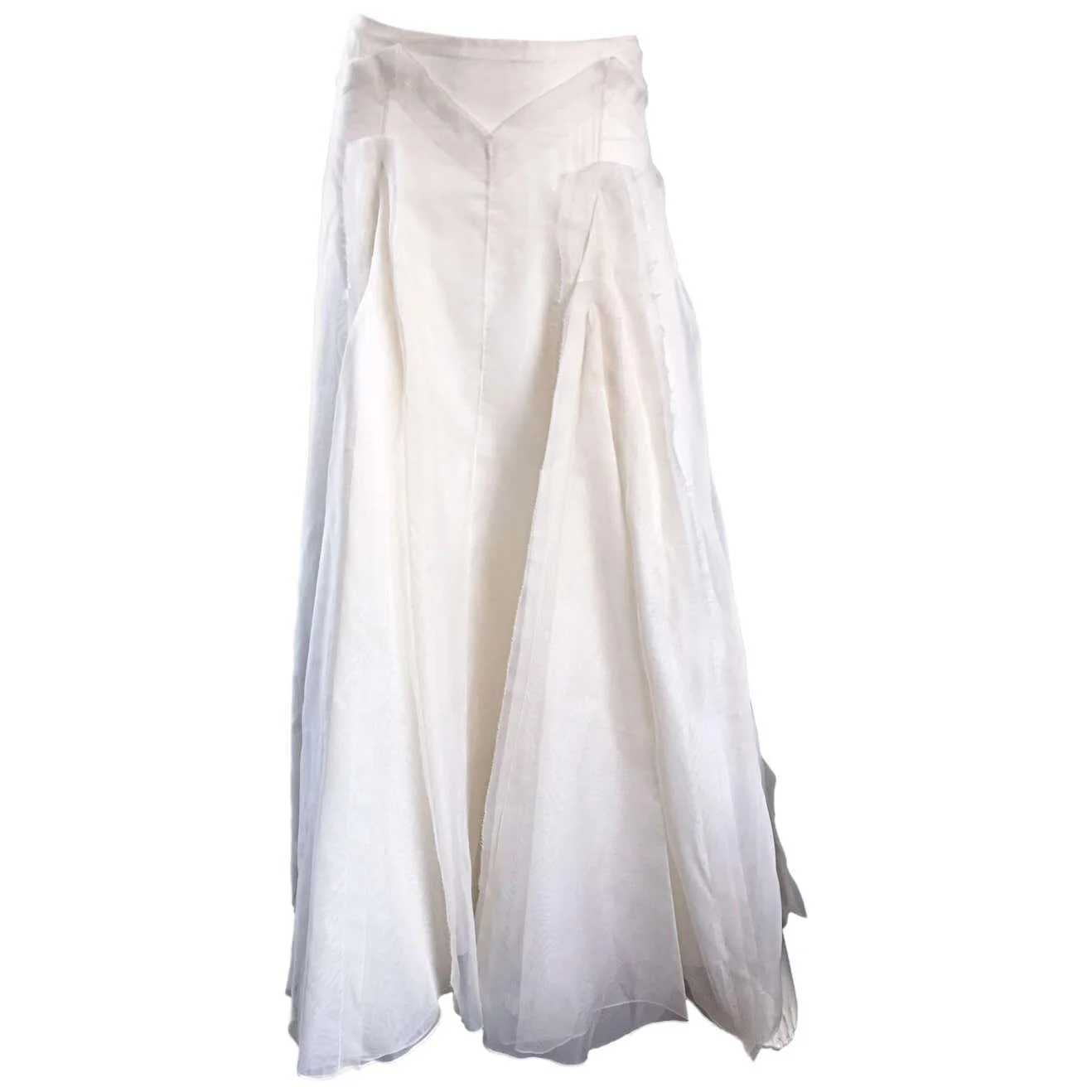 Carolina Herrera Silk Faille Gala Skirt in Ivory