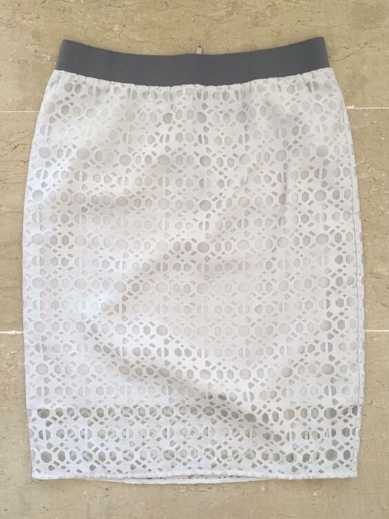 COS Sheer Pattern Skirt in White — UFO No More