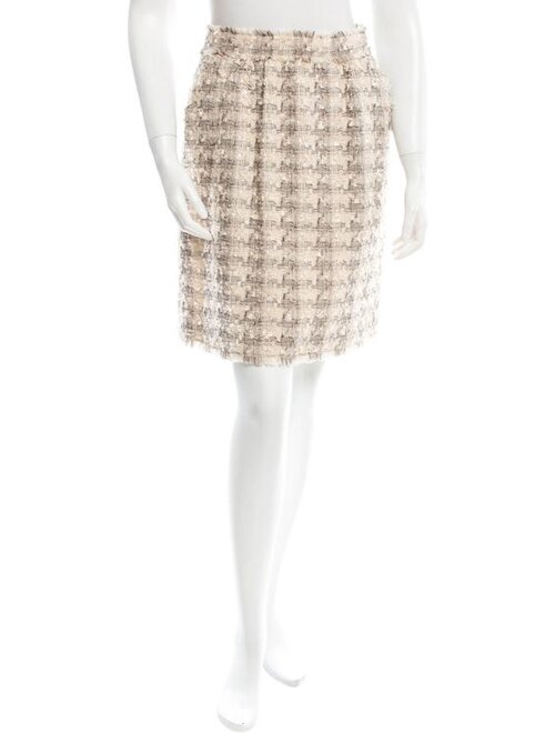 Dolce & Gabbana Tweed Knee-Length Skirt in Grey & Taupe — UFO No More