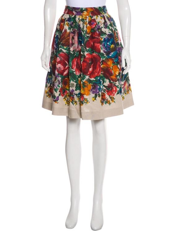 Dolce & Gabbana Floral Linen Skirt — UFO No More