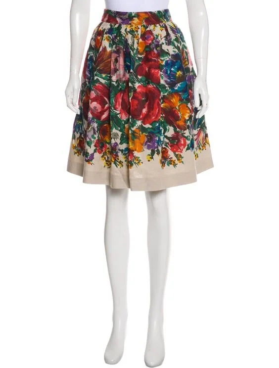 Dolce & Gabbana Floral Linen Skirt