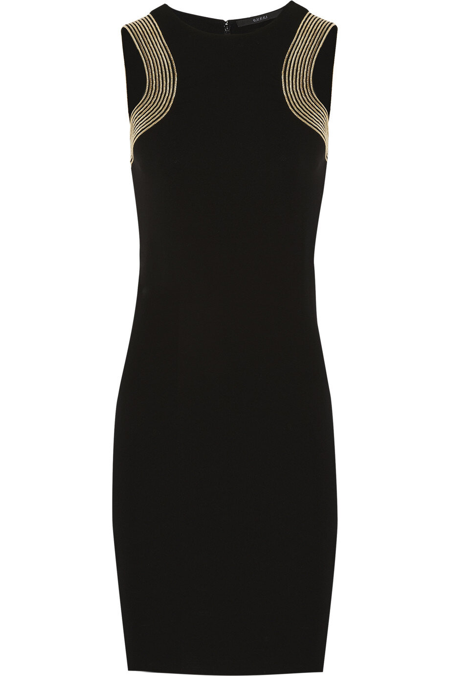 Gucci Chain-Trimmed Stretch Crepe-Jersey Dress.jpg