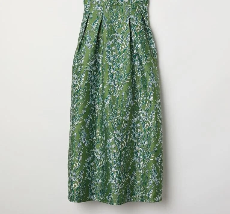 H&M Conscious Collection Jacquard-Patterned Skirt in Green  UFO No More