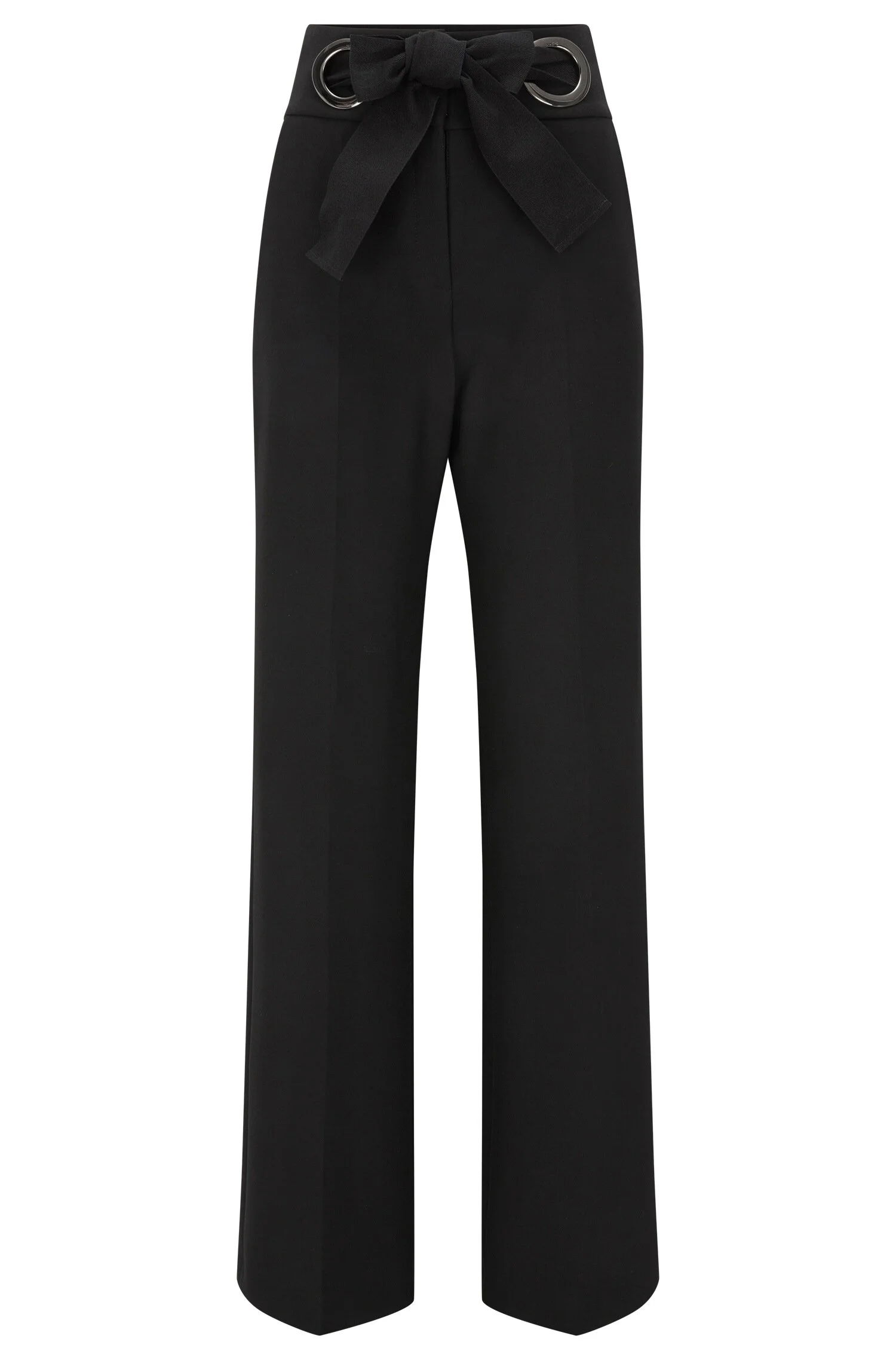 Hugo Boss Relaxed-Fit Trousers With Bow Closure in Burgundy