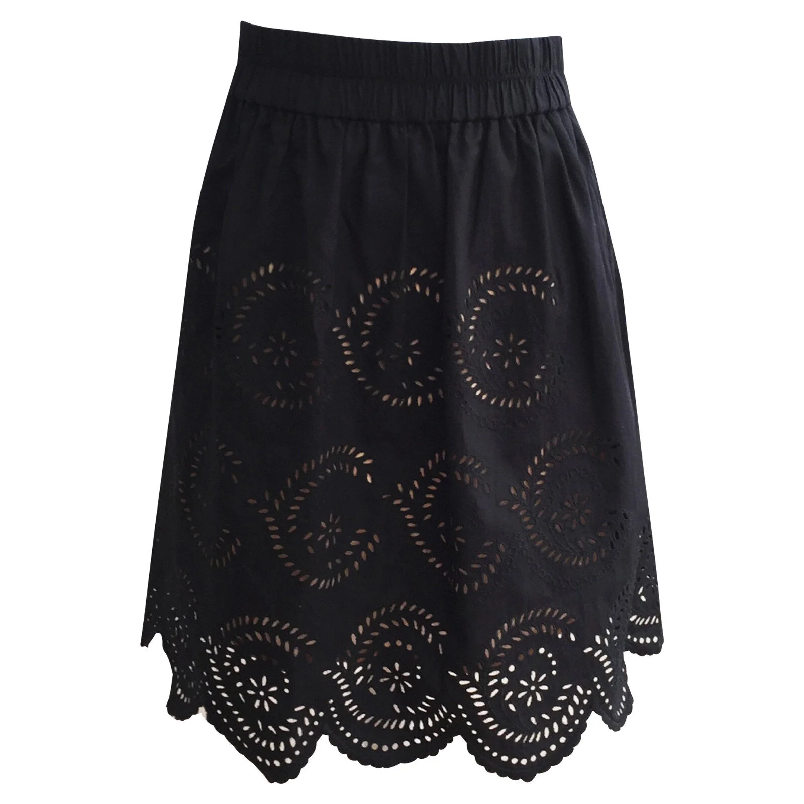 Marc Jacobs Eyelet Lace Skirt in Black