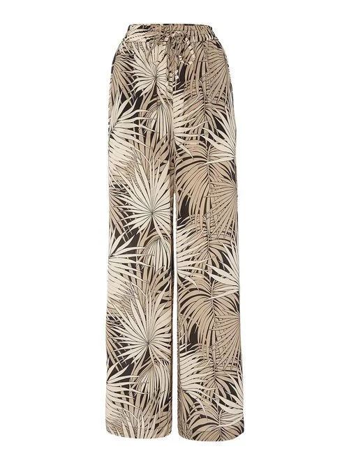 Max Mara Floral Print Wide-Leg Trousers