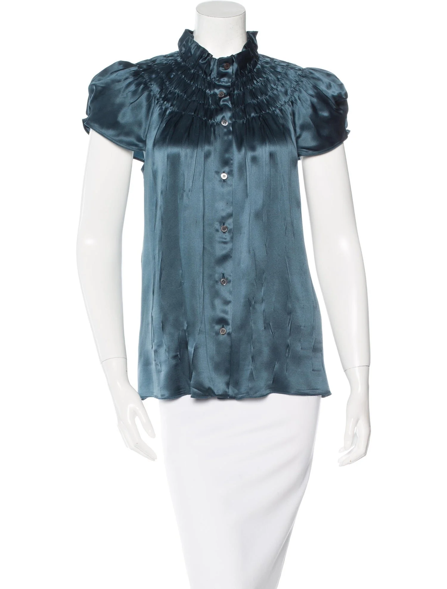 Prada Silk Ruched Top