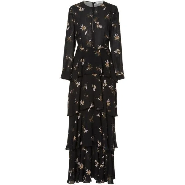 A.L.C Floating Jardani Midi Dress in Black