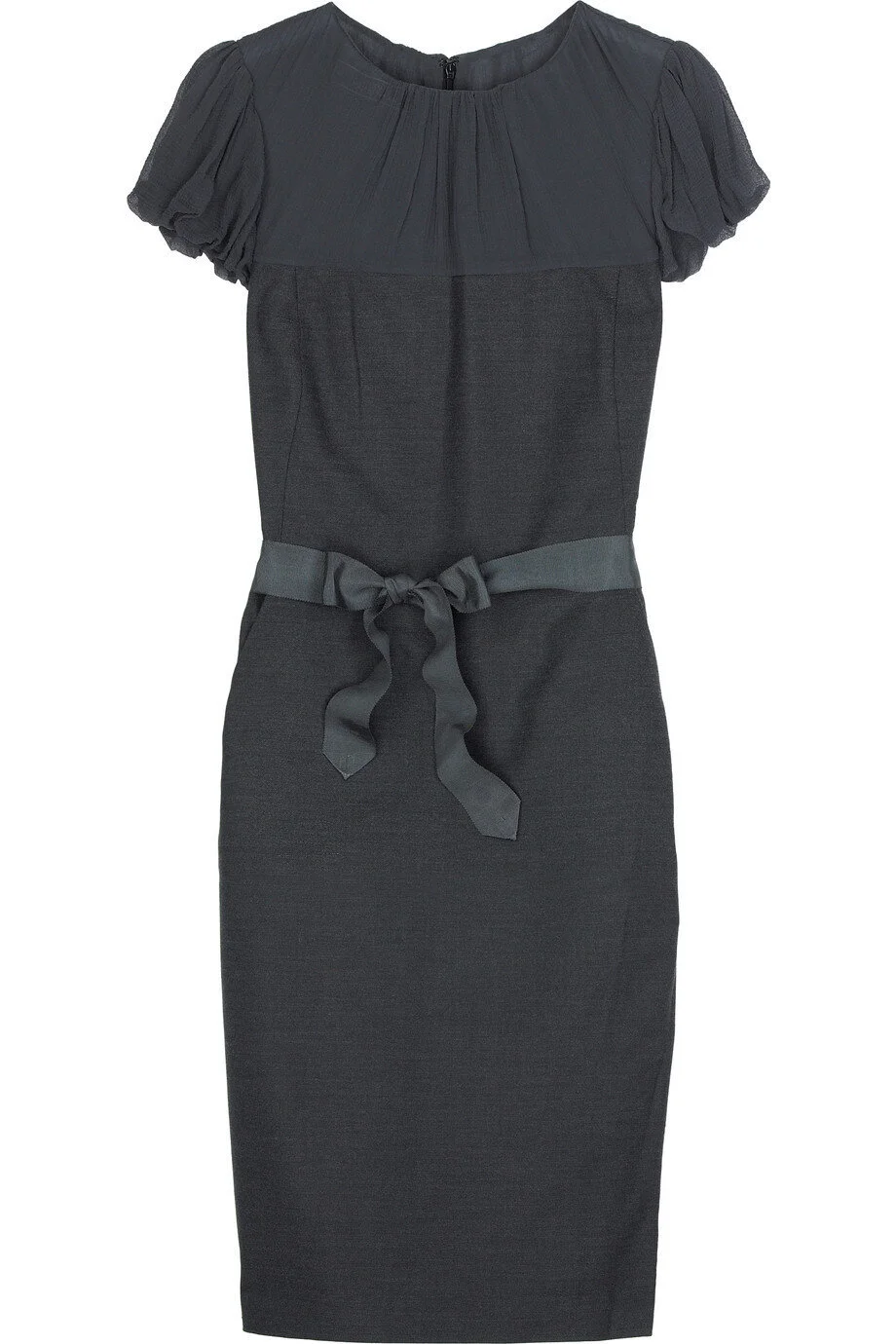 By Malene Birger Yates Wool-blend Pencil Dress in Dark Grey